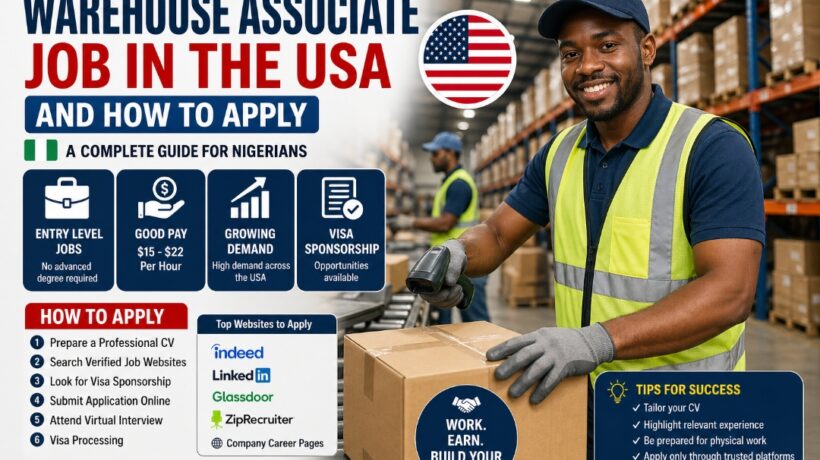Warehouse Associate Job in the USA and How to Apply for Nigerians